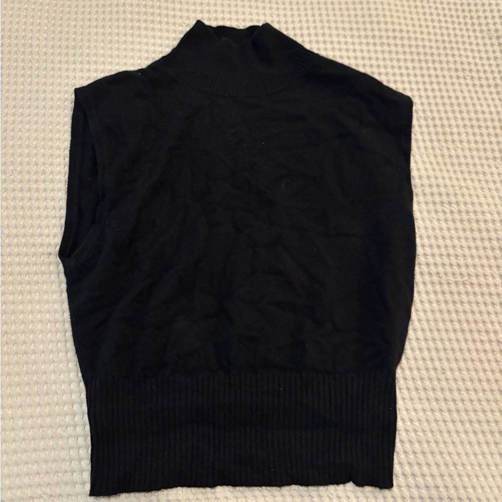 Reformation cashmere sleeveless sweater with higher neckline